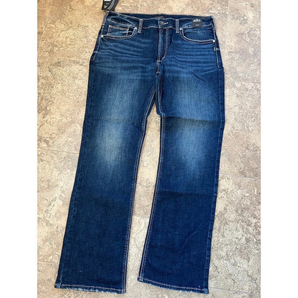 Silver Zac Relaxed Fit Straight Leg,Stretch, Men's 38/34 NWT